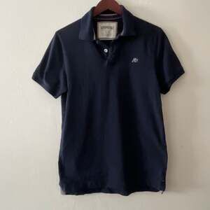 Aeropostale Men's Navy Blue A87 Pique Polo Shirt - Size M